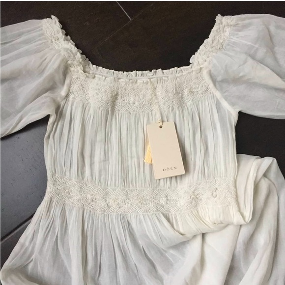 Doen Eclipse Nightgown Dress in Salt - Picture 7 of 8